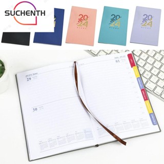 Suchenth สมุดปฏิทิน แพลนเนอร์รายสัปดาห์ หนัง PU ขนาด A5 365 วัน คุณภาพสูง สําหรับนักเรียน 2024