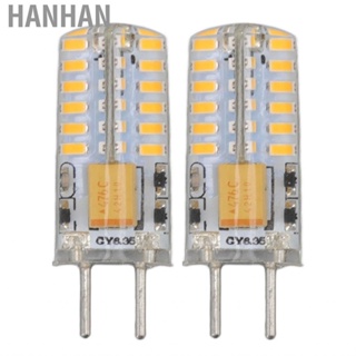 Hanhan 2 Pcs Light Bulb 12V 3W Warm Lighting Aluminum Silicone Energy Saving