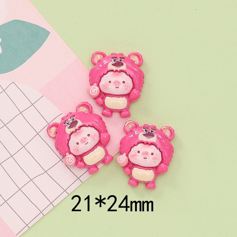 สติกเกอร์เรซิ่น ลายการ์ตูนหมูน่ารัก แฮนด์เมด diy สําหรับติดตกแต่งตู้เย็น แก้วน้ํา และรองเท้า - รูปที่ 3