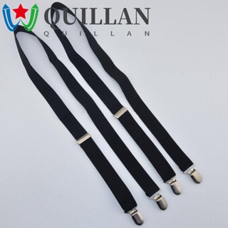 Quillan เอี๊ยมกางเกงลําลอง แบบคลิปหนีบ สีพื้น แฟชั่นสําหรับผู้ชาย และผู้หญิง