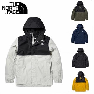 เสื้อแจ็กเก็ตกันลม ผ้าตาข่าย ปักลายโลโก้ The North Face 100% กันน้ํา สําหรับผู้ชาย และผู้หญิง