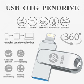 Hp Otg Pendrive 1TB แฟลชไดรฟ์ Usb 512GB หน่วยความจํา Usb 256GB Otg ไดรฟ์นิ้วหัวแม่มือ สําหรับ iPhone Pendrive Storage