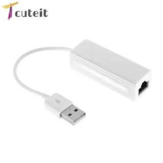 Tcuteit อะแดปเตอร์การ์ดเครือข่ายอีเธอร์เน็ต USB 2.0 เป็น RJ45 สําหรับ Android Tablet