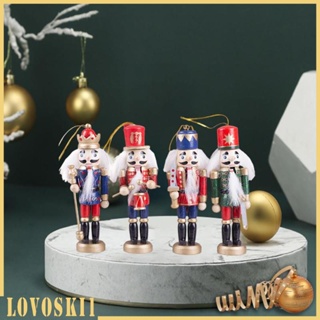 [Lovoski1] หุ่นฟิกเกอร์ทหาร แบบไม้ สําหรับตกแต่งปาร์ตี้คริสต์มาส 4 ชิ้น