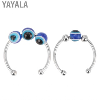 Yayala Bead Stress Relief Ring Anxiety Exquisite Adjustable Rotating Fashionable Portable for Men Holiday Party