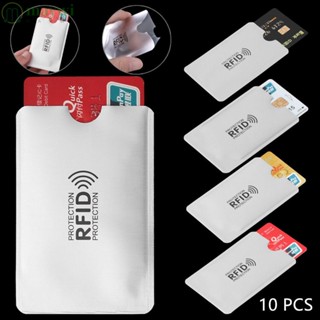 Maywi 10 ชิ้น การ์ดป้องกัน ปลอก สมาร์ท Rfid บล็อก อลูมิเนียม ป้องกัน Rfid กระเป๋าสตางค์