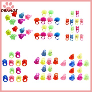 De แหวนคอสเพลย์ มีไฟ LED หลากสีสัน 12 ชิ้น