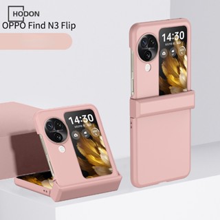 N3flip 3in1 เคสโทรศัพท์ ฝาพับ กันกระแทก สีพื้น สําหรับ OPPO Find N2 N3Flip FindN3Flip