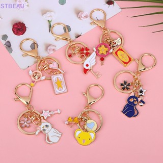 [cxSTBEAU] 1 ชิ้น การ์ด Captor Sakura พวงกุญแจ Star Moon Luna Cat พวงกุญแจแฮนด์เมด DIY เครื่องประดับ MME