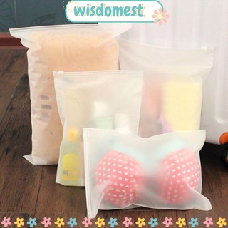 WISDOMEST ถุงพลาสติกใส กันน้ํา แบบพกพา 5 ชิ้น