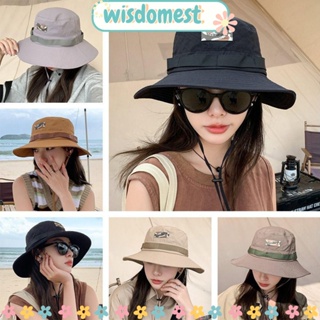 WISDOMEST หมวกปีนเขา ปีกกว้าง กันแดด แฟชั่นฤดูร้อน