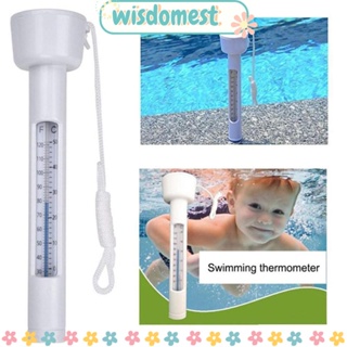 Wisdomest เครื่องวัดอุณหภูมิน้ํา แบบพลาสติก ความแม่นยําสูง สีขาว สําหรับสระว่ายน้ํา