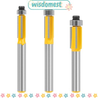 Wisdomest ดอกสว่านเราเตอร์ 3 ใบมีด 6 มม. 6.35 มม. ประสิทธิภาพสูง พร้อมตลับลูกปืนคาร์ไบด์ สําหรับงานไม้