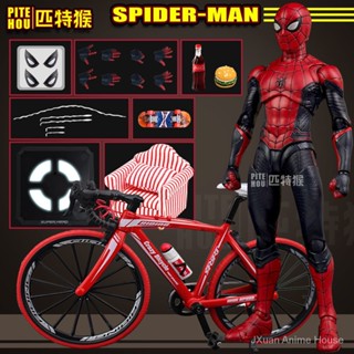 Shf Fulian Heroes Expedition โมเดลฟิกเกอร์ผู้ชาย Spider-Man Night Monkey Man สีแดง สีดํา สําหรับตกแต่ง LOFX