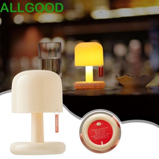 Allgoods โคมไฟตั้งโต๊ะ LED รูปเห็ด พระอาทิตย์ตก เรียบง่าย ชาร์จ USB สไตล์มินิมอล