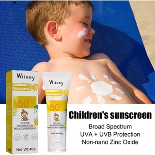 ครีมกันแดดสำหรับทารกและเด็ก Spf 50 โลชั่นกันแดด Sun Block Kids Mild และไม่ระคายเคืองผิวสดชื่นป้องกันร่างกาย Crea TECH3