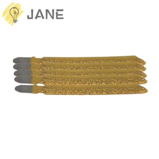 Jane ใบเลื่อยจิ๊กซอว์เพชรเทียม สีทอง 4 นิ้ว 5 ชิ้น