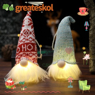 Greateskol จี้ตุ๊กตาซานต้า เรืองแสง น่ารัก เครื่องประดับ สําหรับตกแต่งคริสต์มาส