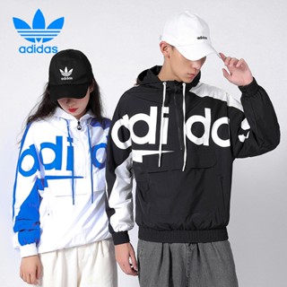 Adida.s Clover เสื้อกันลม มีฮู้ด น้ําหนักเบา สําหรับผู้ชาย เหมาะกับการวิ่ง เล่นกีฬา ฟิตเนส ไซซ์ S-2XL