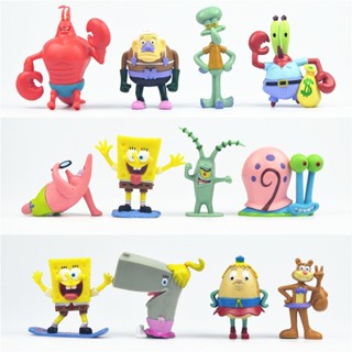 【Free Goods Store】Big SpongeBob Figures Gifts Of Kid Fish Tank Decoration Miniatures Figurines Ornaments Garden House