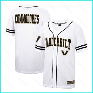 เสื้อคาร์ดิแกนเบสบอล เสื้อกีฬา พลัสไซซ์ ลายการ์ตูน Vanderbilt Commodores Jersey