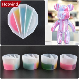 Hotwind ถ้วยซิลิโคน แยกสี สําหรับผสมสี ทํางานฝีมือ DIY B3G6