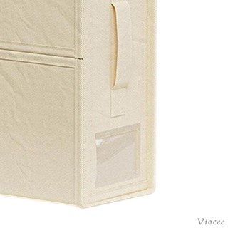 [Viocee] กล่องจัดเก็บผ้าปูที่นอน แบบพับได้ ขนาด 38x12x31.5 ซม. พร้อมหน้าต่าง