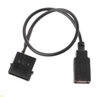 Xin อะแดปเตอร์สายเคเบิ้ลภายใน PC 5V 2-Pin IDE Molex เป็น USB 2 0 Type A ตัวเมีย 30 ซม.