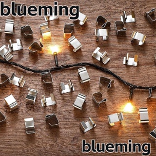 Blueming2 ตะขอแขวนไฟ สเตนเลส กันสนิม ทนฝน แดด อุปกรณ์เสริม สําหรับแขวนตกแต่งคริสต์มาส บ้าน 50 ชิ้น