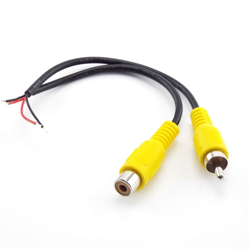 สายเคเบิ้ลเชื่อมต่อเสียงสเตอริโอ 2pin Rca Female Male Av Single Video 15 ซม. สําหรับรถยนต์ diy