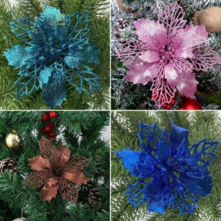 ⭐NEW ⭐Christmas Flower Hanging Plastic Poinsettia Tree Decoration Wedding Xmas