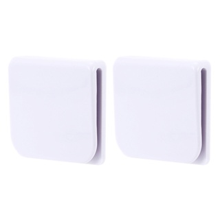 2pcs Wall Mounted ABS Home Decor Self Adhesive Anti Splash Bathroom Guard Stop Water Leakage Shower Curtain Clip