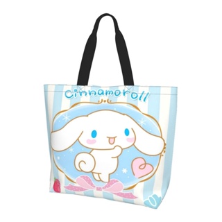 【พร้อมส่ง】กระเป๋าถือ กระเป๋าสะพายไหล่ ผ้าโพลีเอสเตอร์ ลาย Cinnamoroll เหมาะกับการพกพาเดินทาง เล่นกีฬา สําหรับผู้หญิง