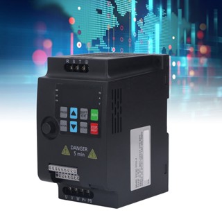 ZhongXiong ไดรฟ์ความถี่ตัวแปร VFD 3 เฟส AC380V อินพุต AC0-380V เอาต์พุตรางการติดตั้งอินเวอร์เตอร์ความถี่ 1.5KW