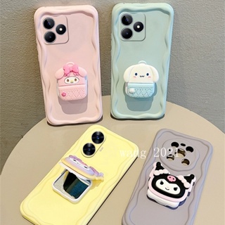 ใหม่ เคสโทรศัพท์มือถือแบบนิ่ม ลายการ์ตูนน่ารัก พร้อมกระจกขาตั้ง สําหรับ Infinix Hot 30i Hot30 Hot 30 Play Tecno Spark 10C Spark10 Pro Tecno Camon20 Camon 20 Pro 4G 5G