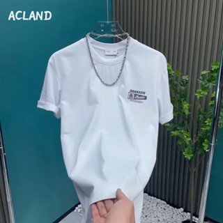 Acland เสื้อยืดผู้ชาย ผู้ชายเสื้อเชิ้ต เสื้อยืด ผ้านุ่ม ใส่สบาย ไม่หด ไม่ต้องรีด MTX2390KID 37Z230911