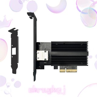 อะแดปเตอร์เครือข่ายอีเธอร์เน็ต PCIE เป็น RJ45 พอร์ตเดี่ยว RJ45 10G NIC PXE อลูมิเนียม สีดํา สําหรับคอมพิวเตอร์อุตสาหกรรม 1 ชิ้น