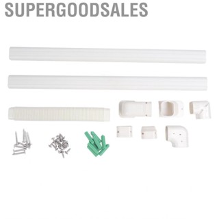 Supergoodsales Decorative PVC Cover Kit  Keep in Order Ultra Durable Plastic Line Set for Heat Pump