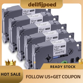 【dellfijpoed】เทปฉลาก P-press สําหรับ Brother TZe-231 TZ-231 PT D200 D210 H100 1880 5 แพ็ก