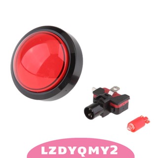 [Lzdyqmy2] ปุ่มกดสวิตช์ไฟ LED ทรงกลม ขนาด 60 มม. สีแดง