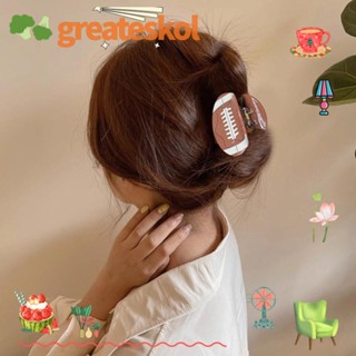 Greateskol กิ๊บติดผม, กิ๊บติดผมรักบี้ สีน้ําตาลอะซิเตท, กิ๊บติดผม 7 ซม. สําหรับผู้หญิง