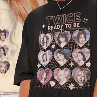 เสื้อยืดแขนสั้นลําลอง คอกลม ผ้าฝ้าย พิมพ์ลาย Kpop Twice Momo Sana Mina Lim Na Yeon Son Chae Youn Park Ji Hyo สําหรับผู้ชาย และผู้หญิง