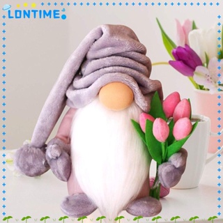 Lontime ตุ๊กตาทิวลิป แฮนด์เมด ไร้หน้า สีเทา สําหรับตกแต่ง