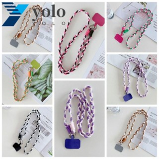 Yolo สายคล้องโทรศัพท์มือถือ แบบเชือกถัก กันหาย ถอดออกได้ แฟชั่น