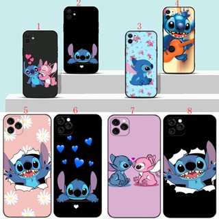 เคสโทรศัพท์มือถือ แบบนิ่ม พิมพ์ลายอนิเมะ Stitch สีดํา สําหรับ iPhone X XS 5 5s 6 6s Pplus 7 8 7 Plus 8 Plus SE 2016 H2 1Stitch