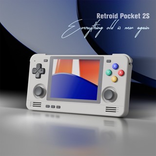 Retroid Pocket 2S เครื่องเล่นเกมมือถือ หน้าจอสัมผัส 3.5 นิ้ว Android 11 4000mAh แบบพกพา Wifi 3D