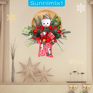 [Sunnimix1] พวงหรีดคริสต์มาส สําหรับตกแต่งบ้าน หน้าต่าง ประตู