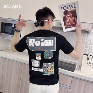 Acland เสื้อยืดผู้ชาย ผู้ชายเสื้อเชิ้ต เสื้อยืด ผ้านุ่ม ใส่สบาย ไม่หด ไม่ต้องรีด MTX2390KDC 37Z230915