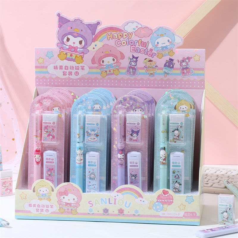 ใหม่ Sanrio ชุดเครื่องเขียน ดินสอ ปากกาเจล น่ารัก สําหรับนักเรียน