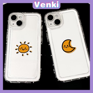 VENKI - เข้ากันได้สำหรับ เคสไอโฟน เคสไอโฟน11 เคส iphone 11TPU ถุงลมนิรภัยเคสโทรศัพท์กันกระแทกป้องกันกล้องน่ารัก Sun Moon เข้ากันได้กับ iPhone 15 14 13 PRO MAX iPhone 12 PRO MAX XR XS 7Plus 8 PLUS